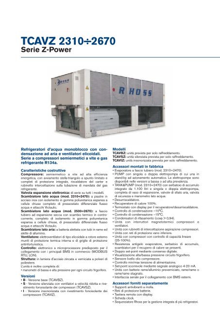 TCAVZ 2310Ã·2670 Serie Z-Power - Rhoss