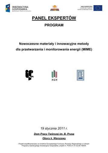 PANEL EKSPERTÃW - Instytut Fizyki PAN