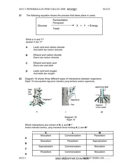 Biology 1Q&A - Trial Paper Collection