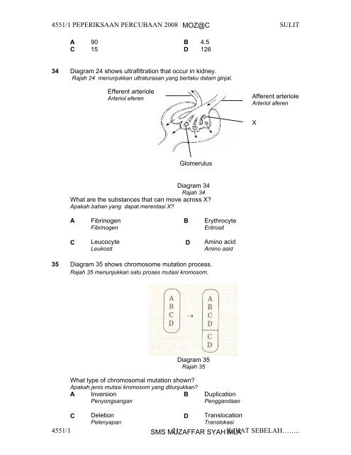 Biology 1Q&A - Trial Paper Collection