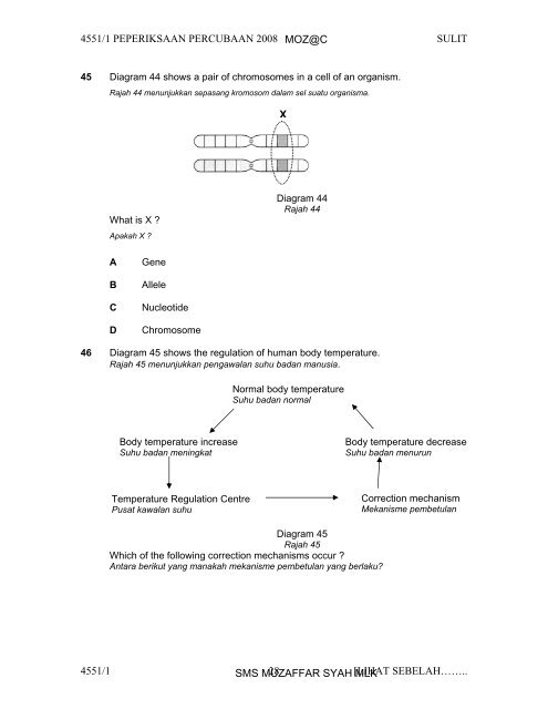 Biology 1Q&A - Trial Paper Collection