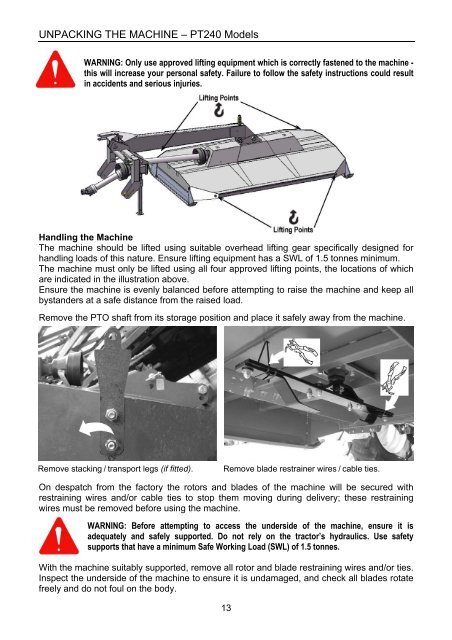 PT Series Operator & Parts Manual - McConnel