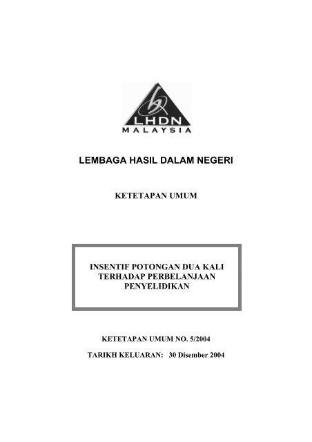 Asal - Lembaga Hasil Dalam Negeri