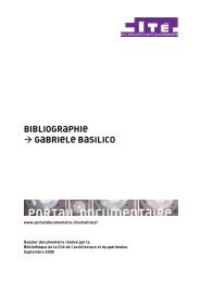 gabriele basilico - CitÃ© de l'architecture & du patrimoine