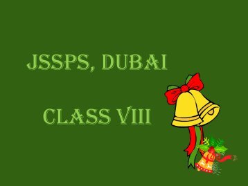 JSSPS, DUBAI CLASS VIII