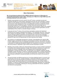 Bonn Declaration - UNESCO World Conference on Education for ...