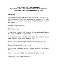 TEKS UCAPAN NAIB CANSELOR UniMAP - Universiti Malaysia Perlis