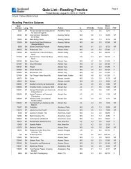 2013 AR Quiz List by Author - Cathey Middle School - Index