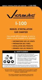 MANUEL D'INSTALLATION SUR CHANTIER - Victaulic