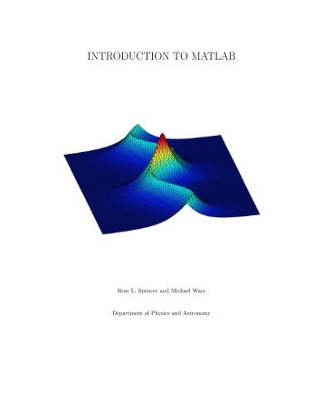 INTRODUCTION TO MATLAB - dynamicearth.de