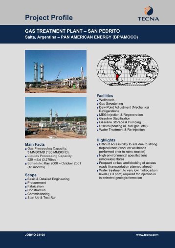 Gas Treatment Plant - San Pedrito - Tecna