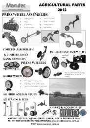 Tyne Mounted Press Wheels and Press Wheel Assemblies - Fatcow