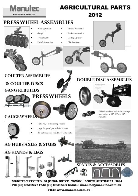 Tyne Mounted Press Wheels and Press Wheel Assemblies - Fatcow