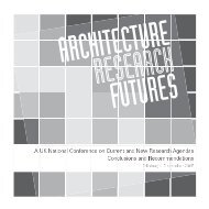 Architecture Research Futures Conclusions and ... - ScotMARK