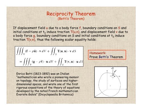 Basic Theorems in Dynamic Elasticity - UNAM