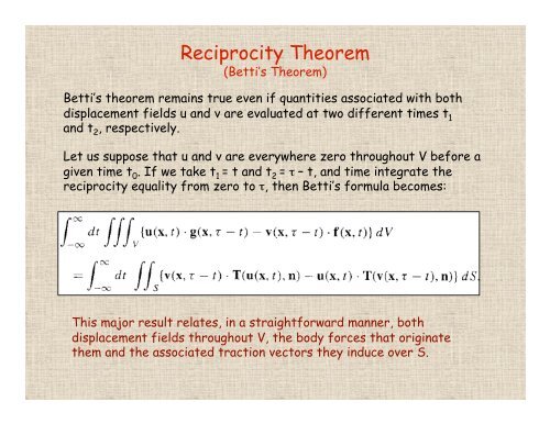 Basic Theorems in Dynamic Elasticity - UNAM