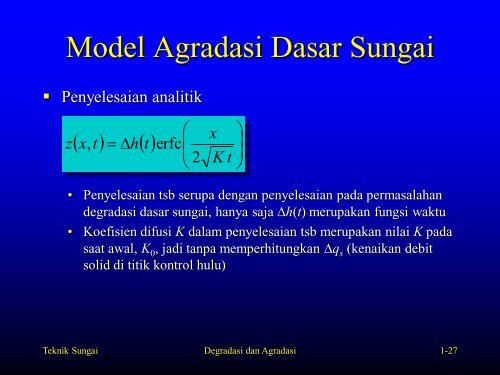 Degradasi dan Agradasi - istiarto