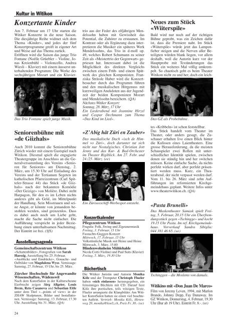 Ausgabe 1, Januar 2010 - Quartier-Anzeiger Archiv
