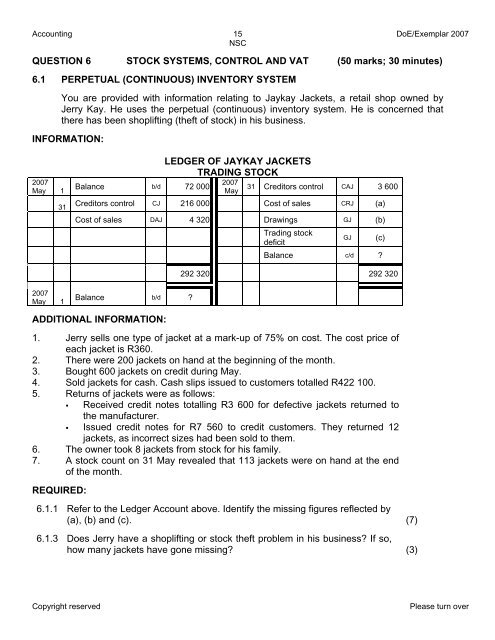 NATIONAL SENIOR CERTIFICATE GRADE 11