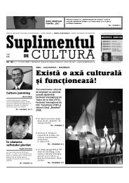 Exist\ o ax\ cultural\ [i func]ioneaz\! - Suplimentul de Cultura