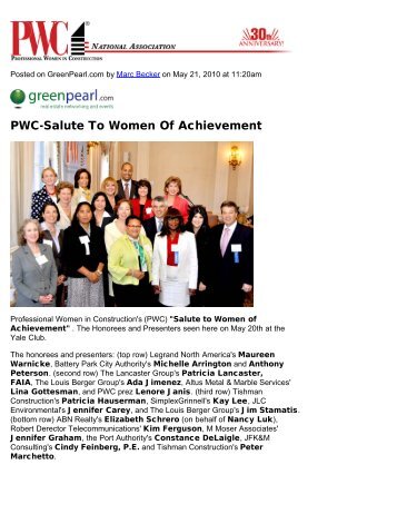 PWC-Salute To Women Of Achievement - Professional Women in ...