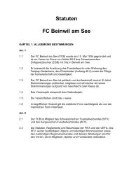 Statuten 2011 l FC Beinwil am See