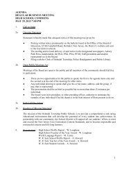 agenda regular business meeting high school commons ... - Holmdel