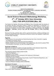 Call for Application Social Science Research Methodology Workshop