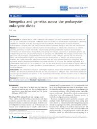 Energetics and genetics across the prokaryote ... - Biology Direct
