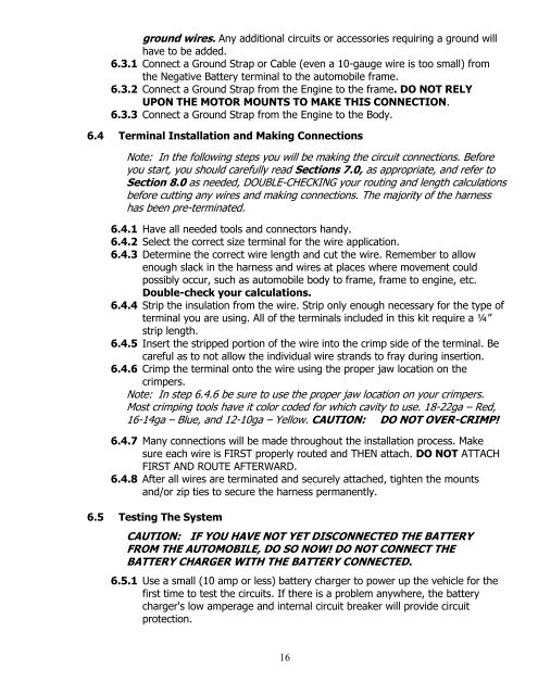 Wire Harness Installation Instructions - Painless Wiring