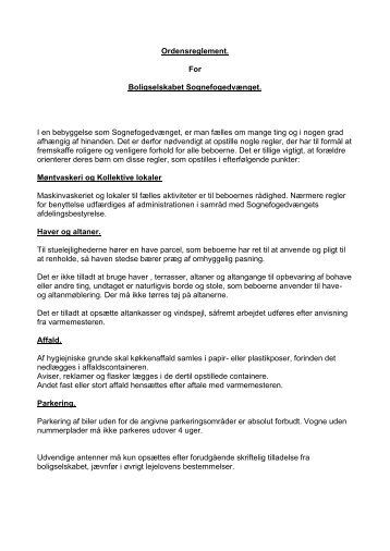 3325 Ordensreglement - Domea