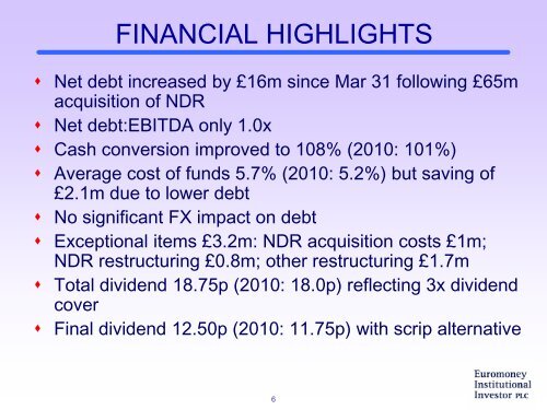 2011 Full Year Results Presentation - Euromoney Institutional ...