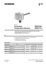 1782 Immersion Temperature Sensors QAE2164 ... - На npip-isu.ru