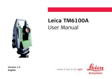 Leica TM6100A User Manual - Swisstek Inc