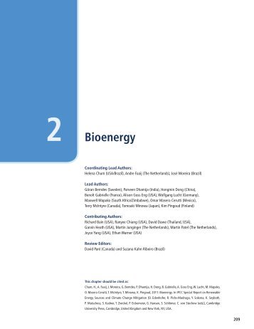 Chapter 2 Bioenergy - Special Report on Renewable Energy ...