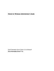 Clients for Windows Administrator's Guide - Citrix Knowledge Center