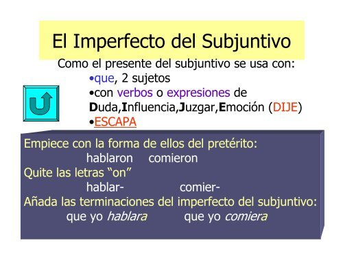 El Imperfecto del Subjuntivo - Mona Shores Blogs