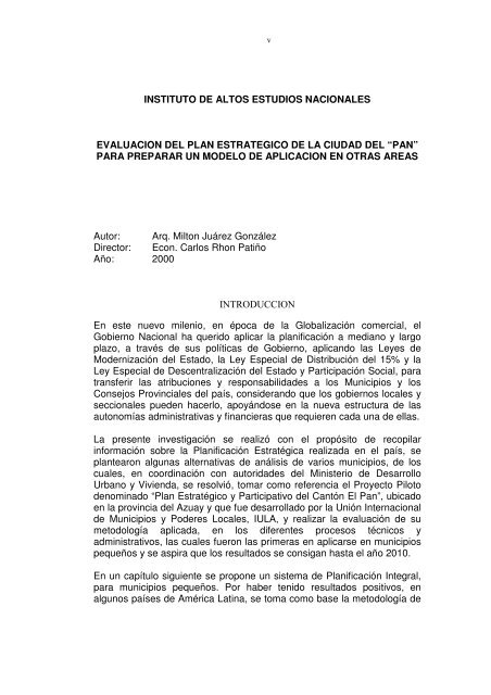 JUAREZ MILTON.pdf - Repositorio Digital IAEN - Instituto de Altos ...