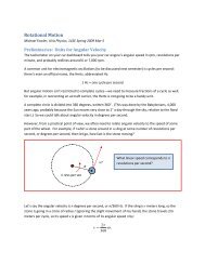Class Notes on Rotational Motion - Galileo and Einstein