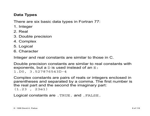 A Brief Introduction to Fortran 77 - Polaris