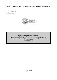 VS o Ã„Âinnosti UMB za rok 2008_final_na MÃ…Â  SR - Univerzita Mateja ...