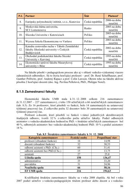 VS o Ã„Âinnosti UMB za rok 2008_final_na MÃ…Â  SR - Univerzita Mateja ...