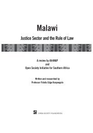 Justice Sector and the Rule of Law - AfriMAP