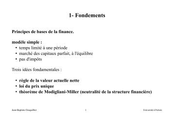 1- Fondements - Jean-Baptiste Desquilbet