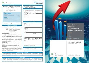 Presentation and Disclosure Requirements of ... - CCH Malaysia