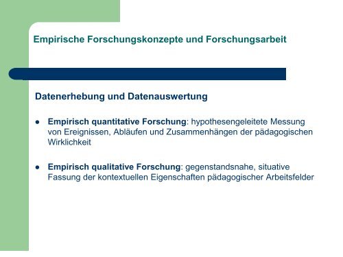 Empirische Forschungsarbeit