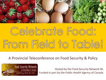 presentation - The Food Security Network of Newfoundland and ...