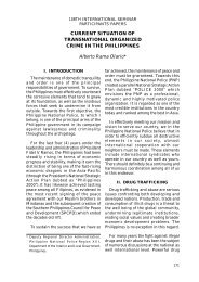 Current Situation of Transnational Organized Crime in the Philippines