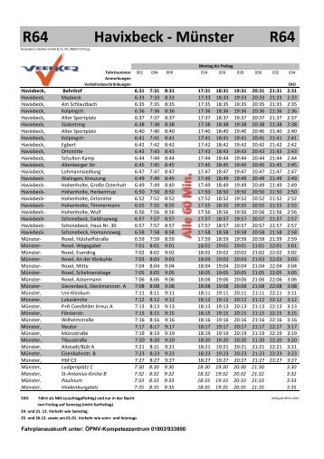 R64 Havixbeck - MÃ¼nster R64 - Veelker