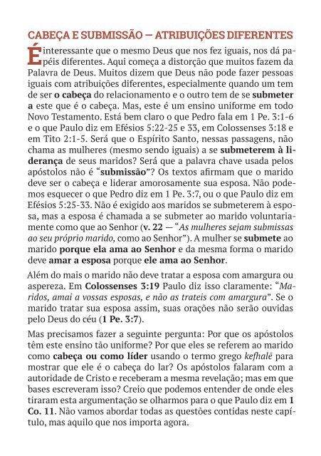 A Lei de Deus e a Mulher na Igreja - Livros evangÃ©licos